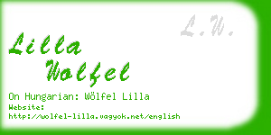 lilla wolfel business card